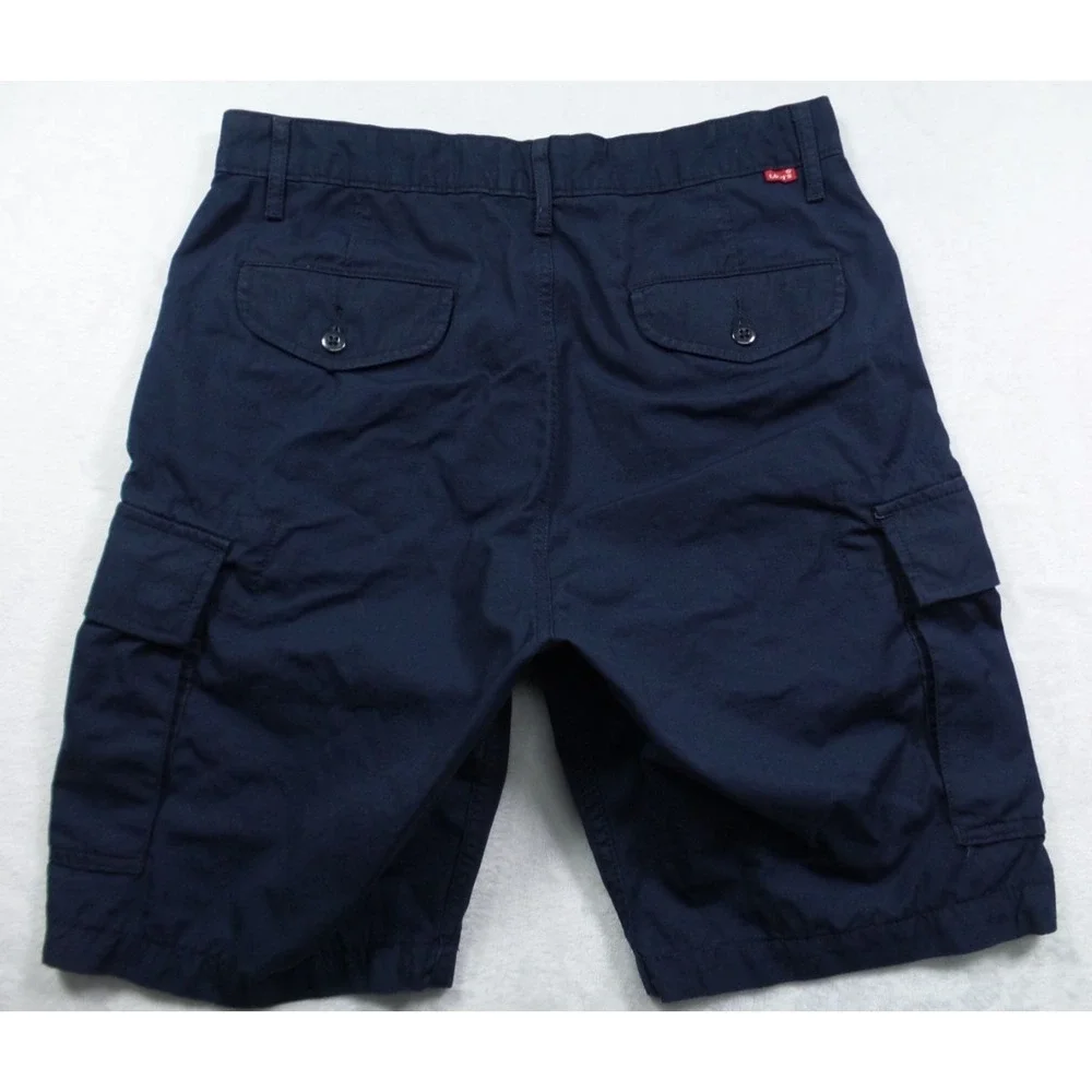 Levis‎ Shorts Mens Size 29 Blue Ripstop Canvas Cargo Pockets High Rise Outdoor